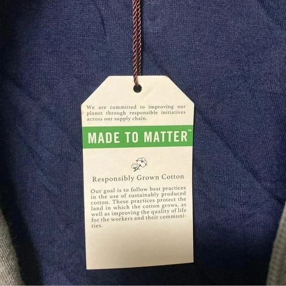 NWT Jos. A. Bank grey  cotton quilted navy vest - Picture 8 of 8